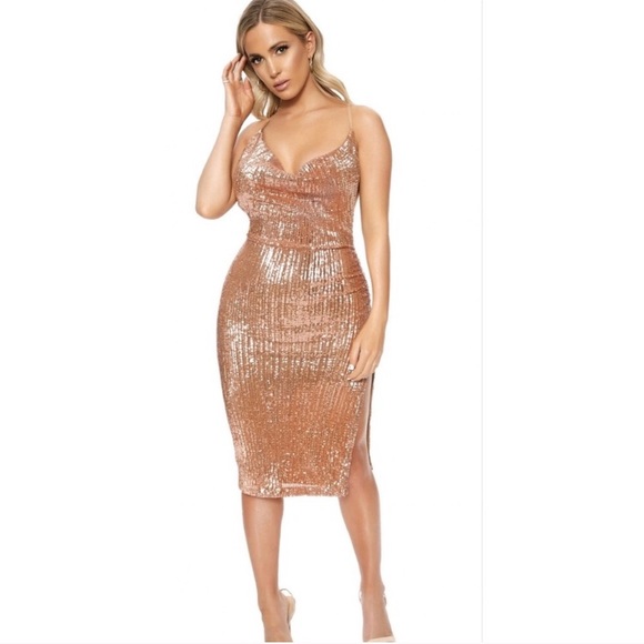 naked wardrobe Dresses & Skirts - ❌❌S o L D!❌❌Naked wardrobe rose gold dress